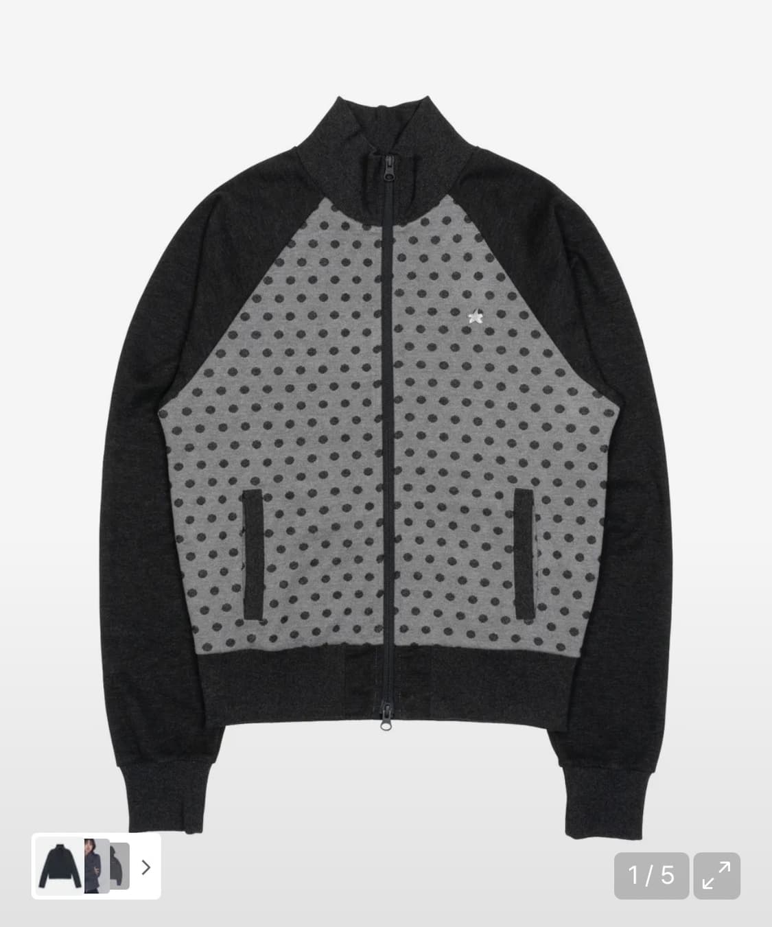 더콜디스트모먼트 tcm 도트래글런 집업 차콜블랙 m 상품이미지1