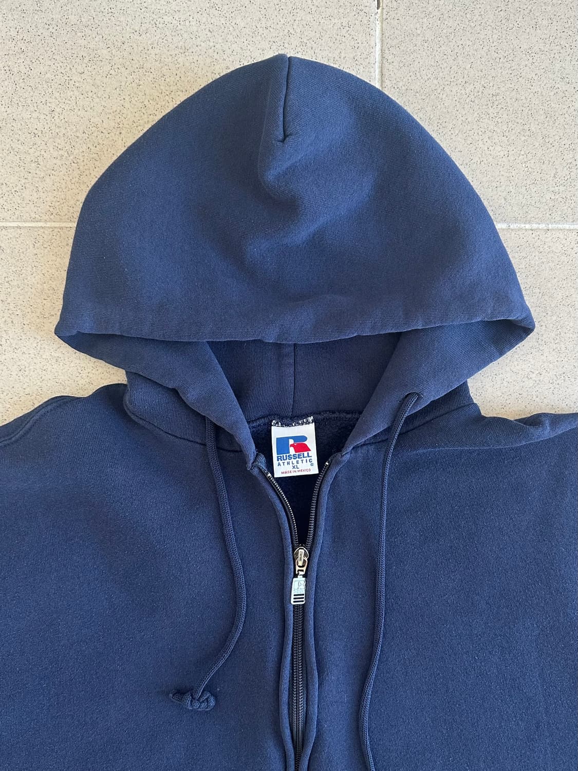 90s 빈티지 러셀 후드집업 네이비 XL 상품이미지3