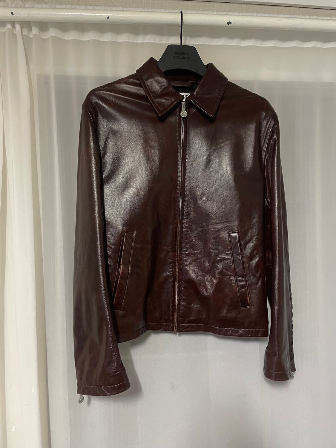 [44] 아크네스튜디오 양가죽 레더자켓 상품이미지1