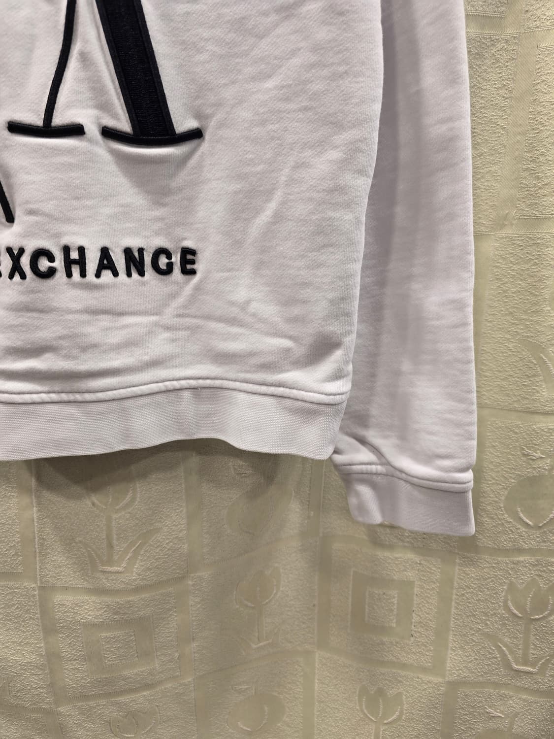 아르마니 익스체인지 화이트 맨투맨 티셔츠 S 상품이미지4