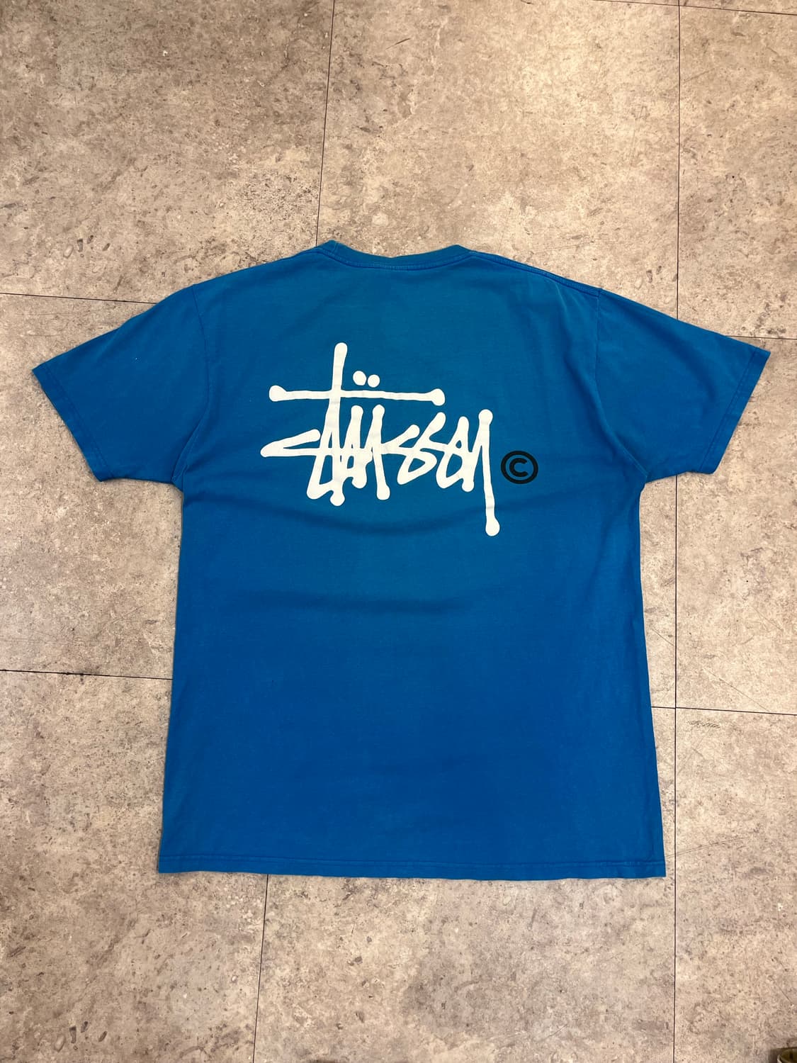 스투시 베이직 로고 반팔티 블루 L #csz3793 상품이미지7