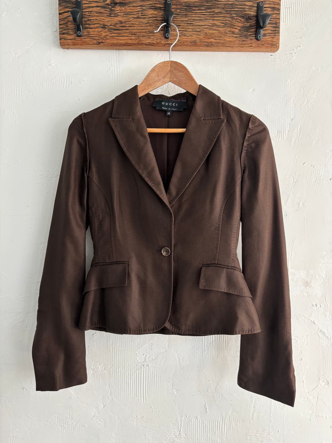 Gucci 구찌 브라운 컬러 원버튼 블레이저  상품이미지4