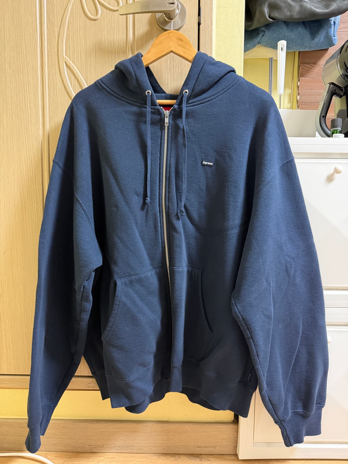 [XL] 슈프림 스몰 박스 로고 후드 스웻셔츠 네이비 상품이미지2