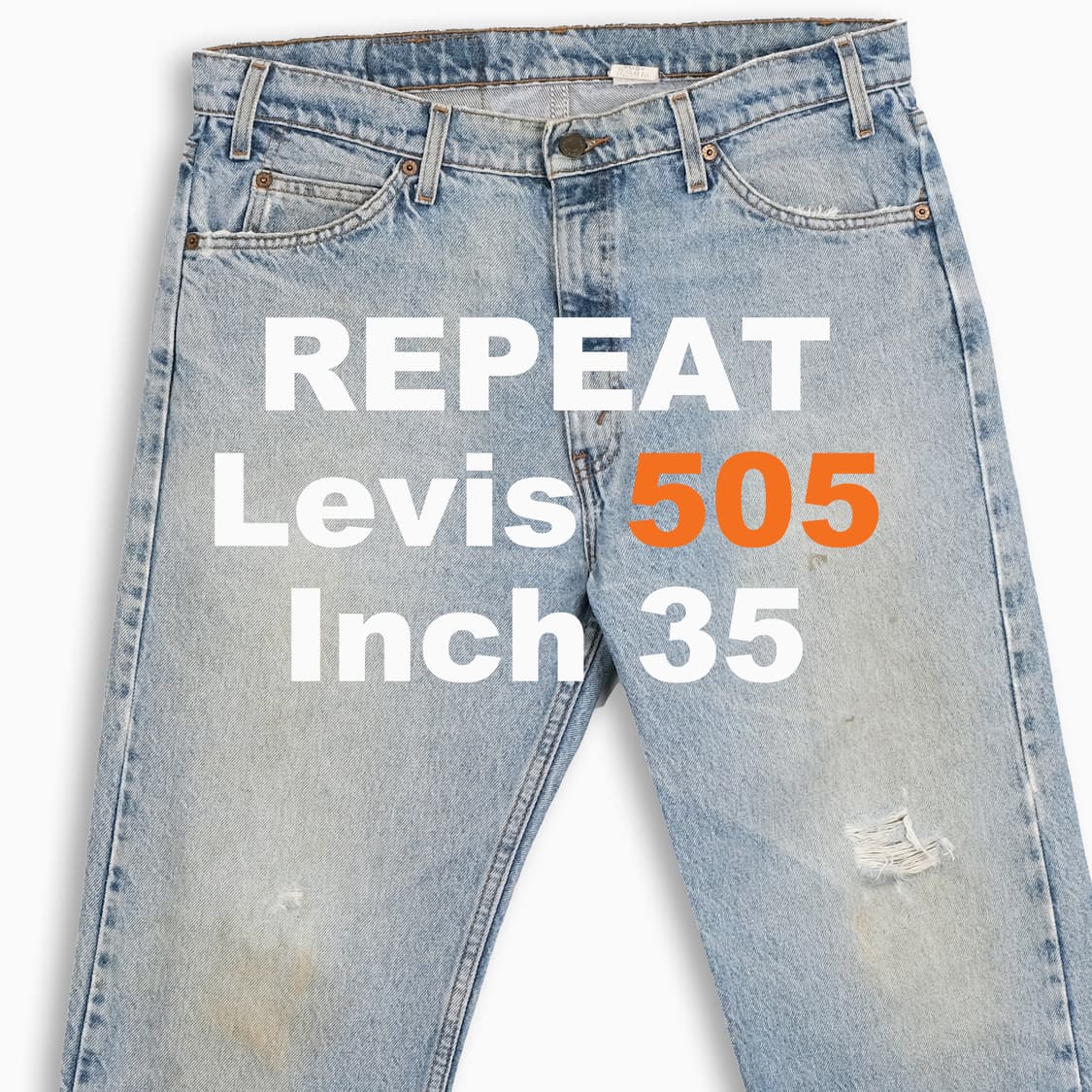 빈티지 리바이스 505 오렌지탭 연청 90s 35인치 OR50536185 상품이미지1