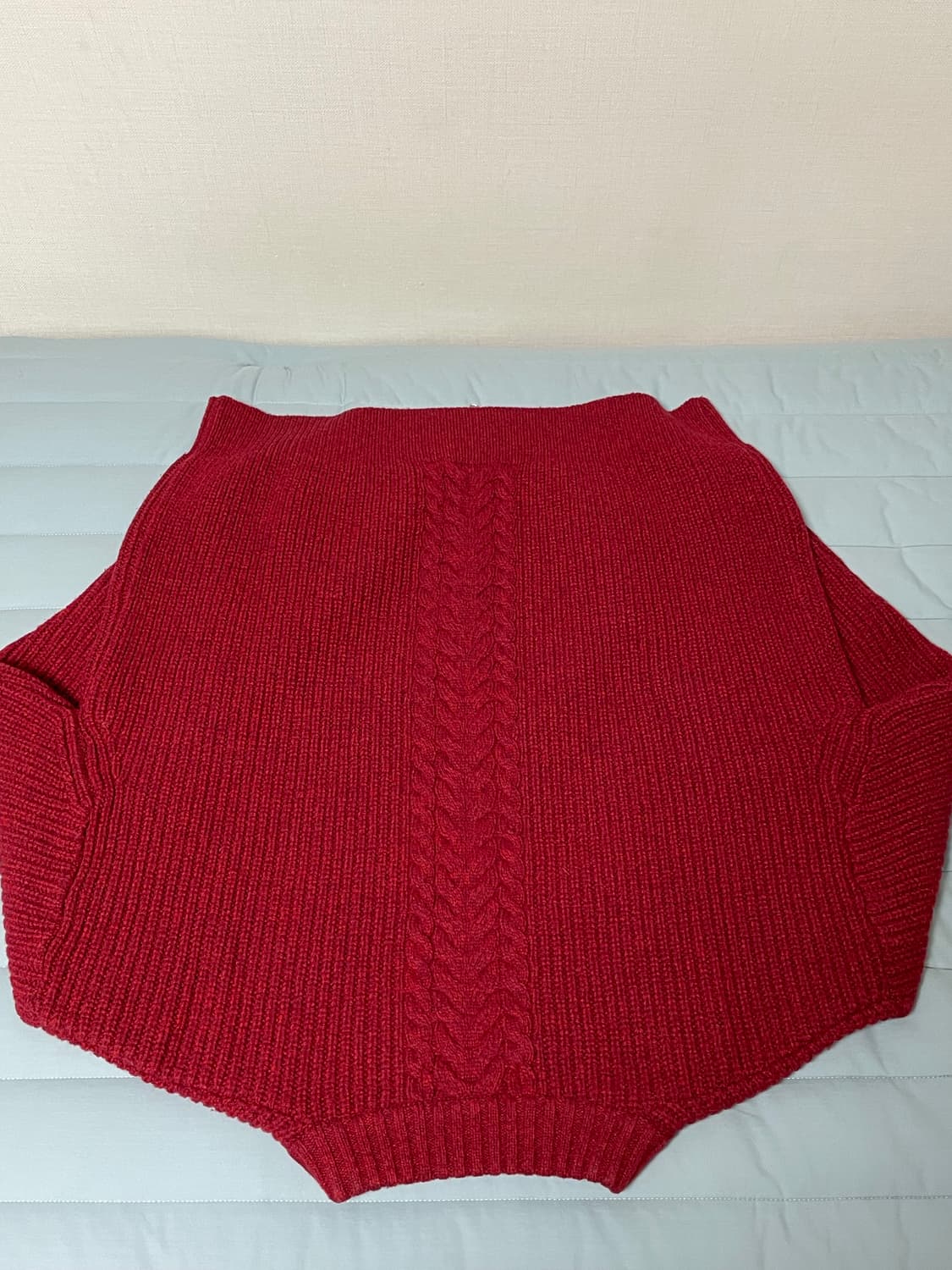 웨이비니스 타임리스 풀집업 니트 2사 레드 상품이미지3