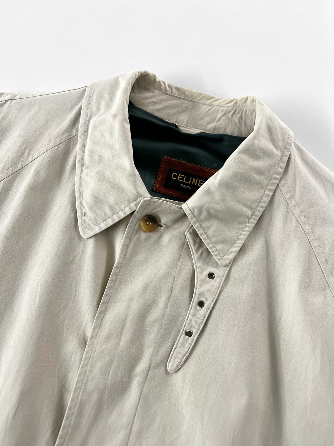 80~90s 빈티지 셀린느 코튼 발마칸 코트 상품이미지5