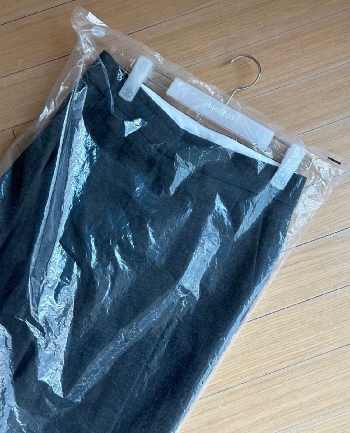 Blank03 Two-way wool tuck pants 슬랙스 차콜 S 상품이미지5