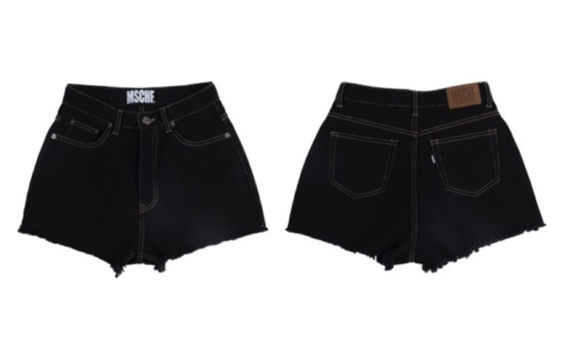 미스치프 크롭쇼츠 블랙 S 상품이미지4