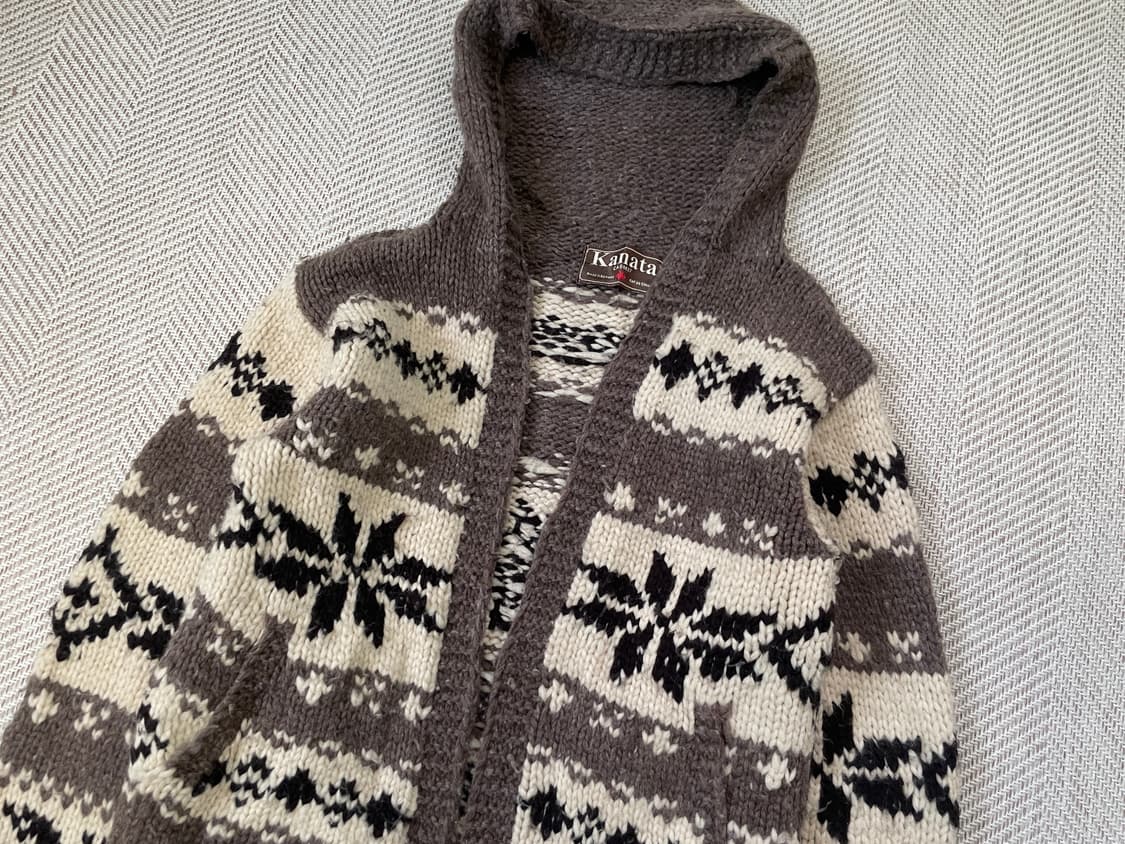 카나타 코위찬 노르딕 패턴 후드 니트 가디건 J03587 상품이미지3