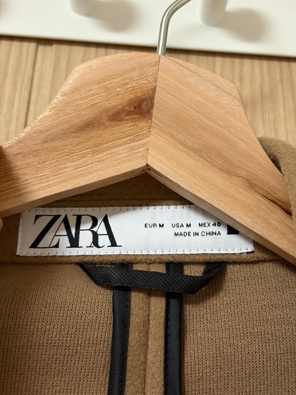 ZARA 카멜색 기본 코트 상품이미지6