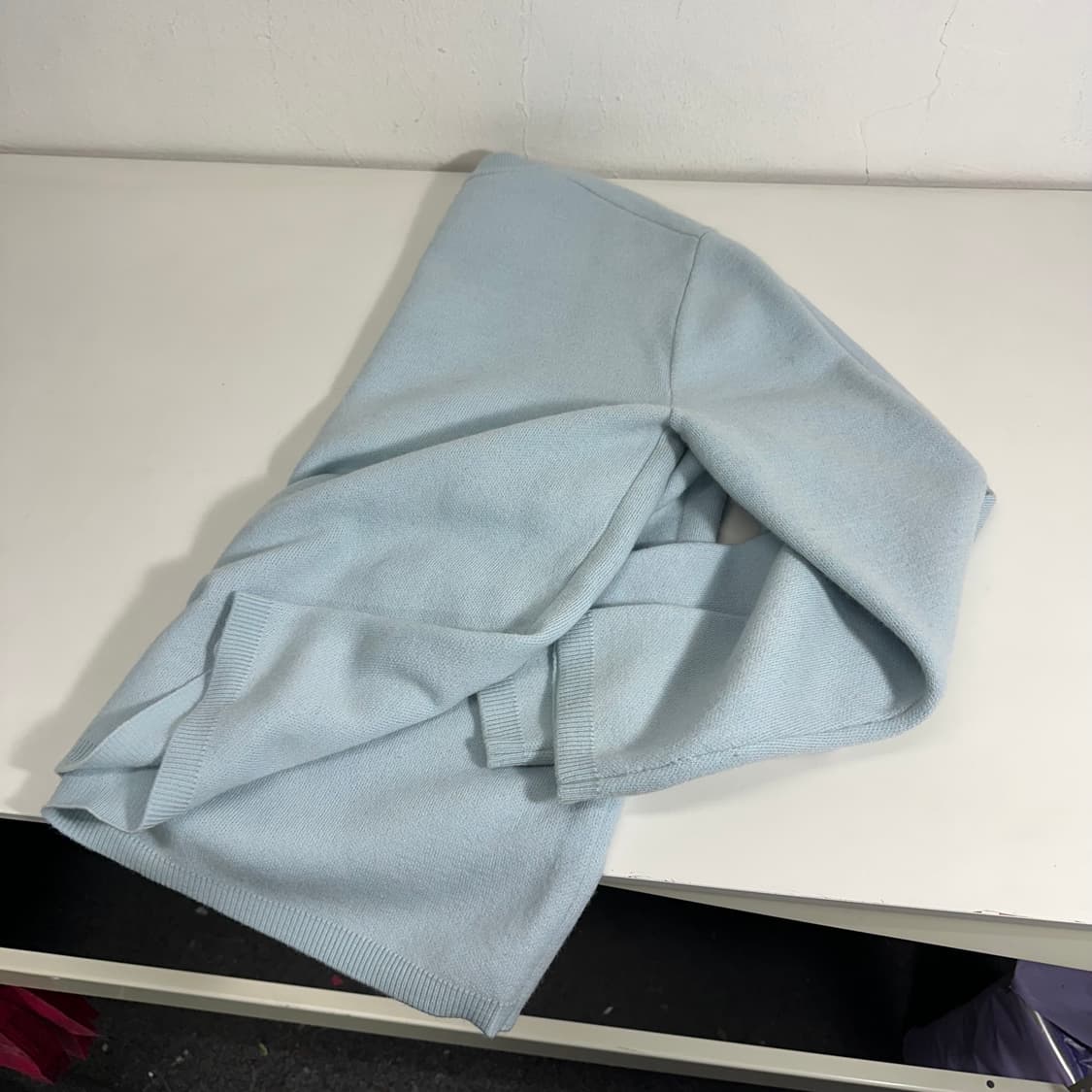 48 엘무드 스카이블루 울 라운드니트 상품이미지4