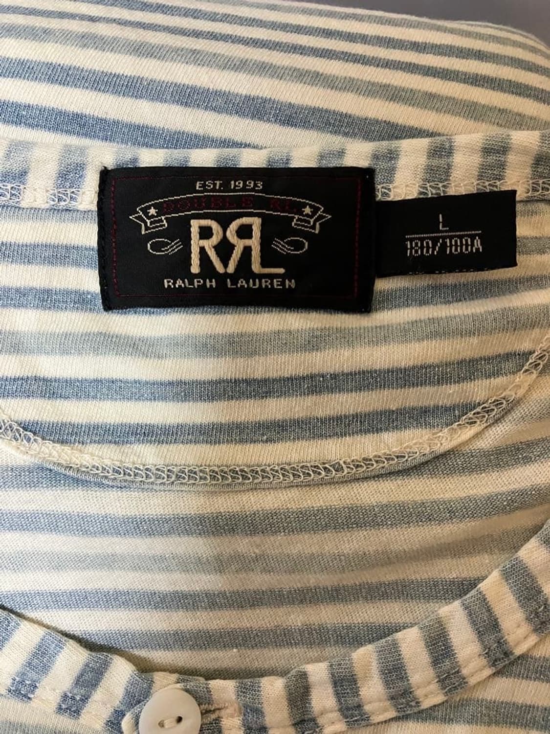 RRL 스트라이프 헨리넥 반팔티 상품이미지4