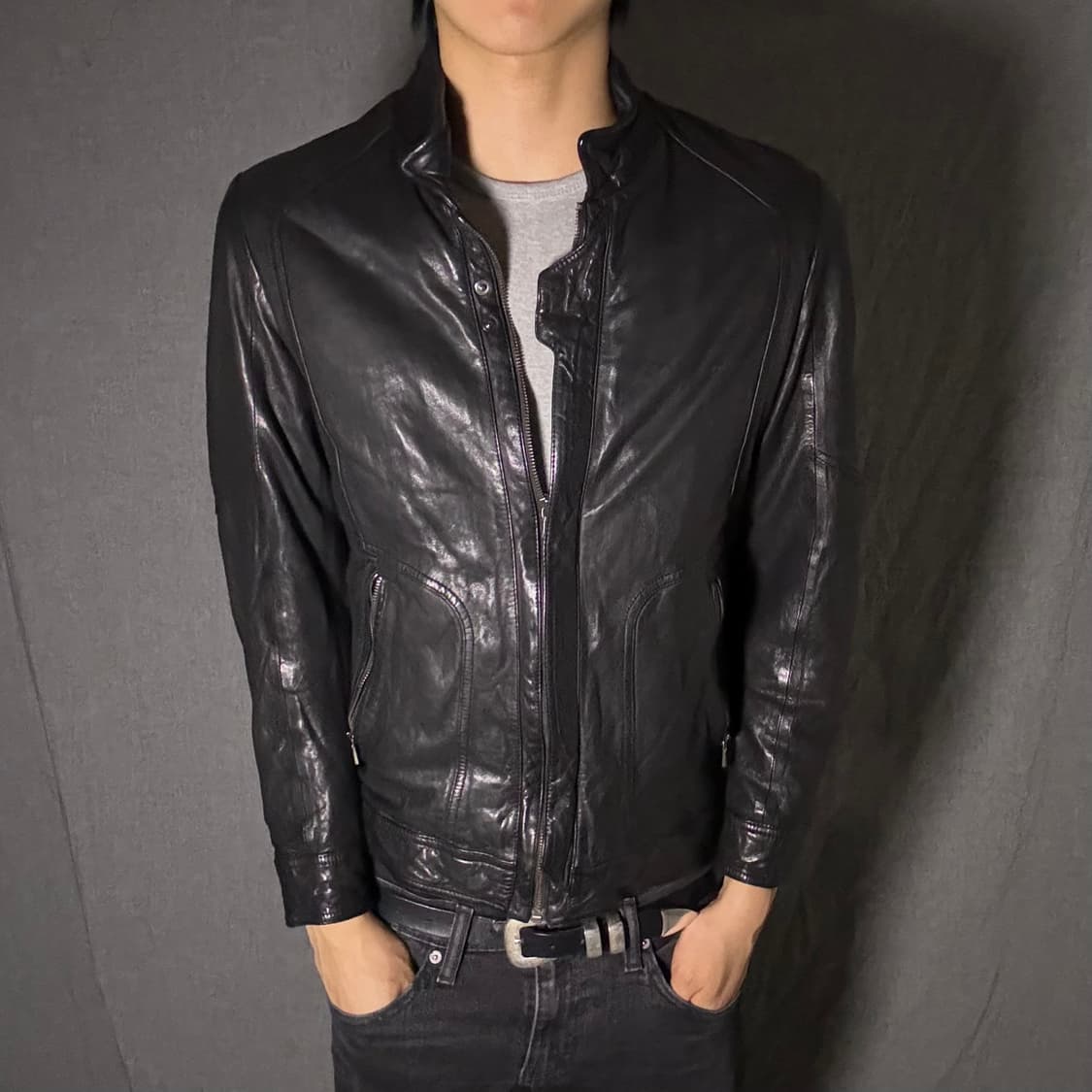 ltaly lamb skin leather jacket 상품이미지2