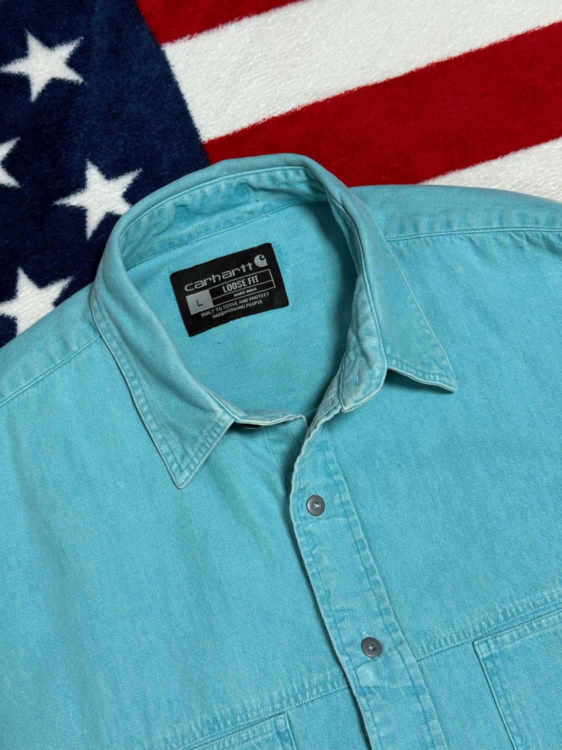 킬하트 워시드 워크셔츠. carharrt work shirt  빈티지  상품이미지7