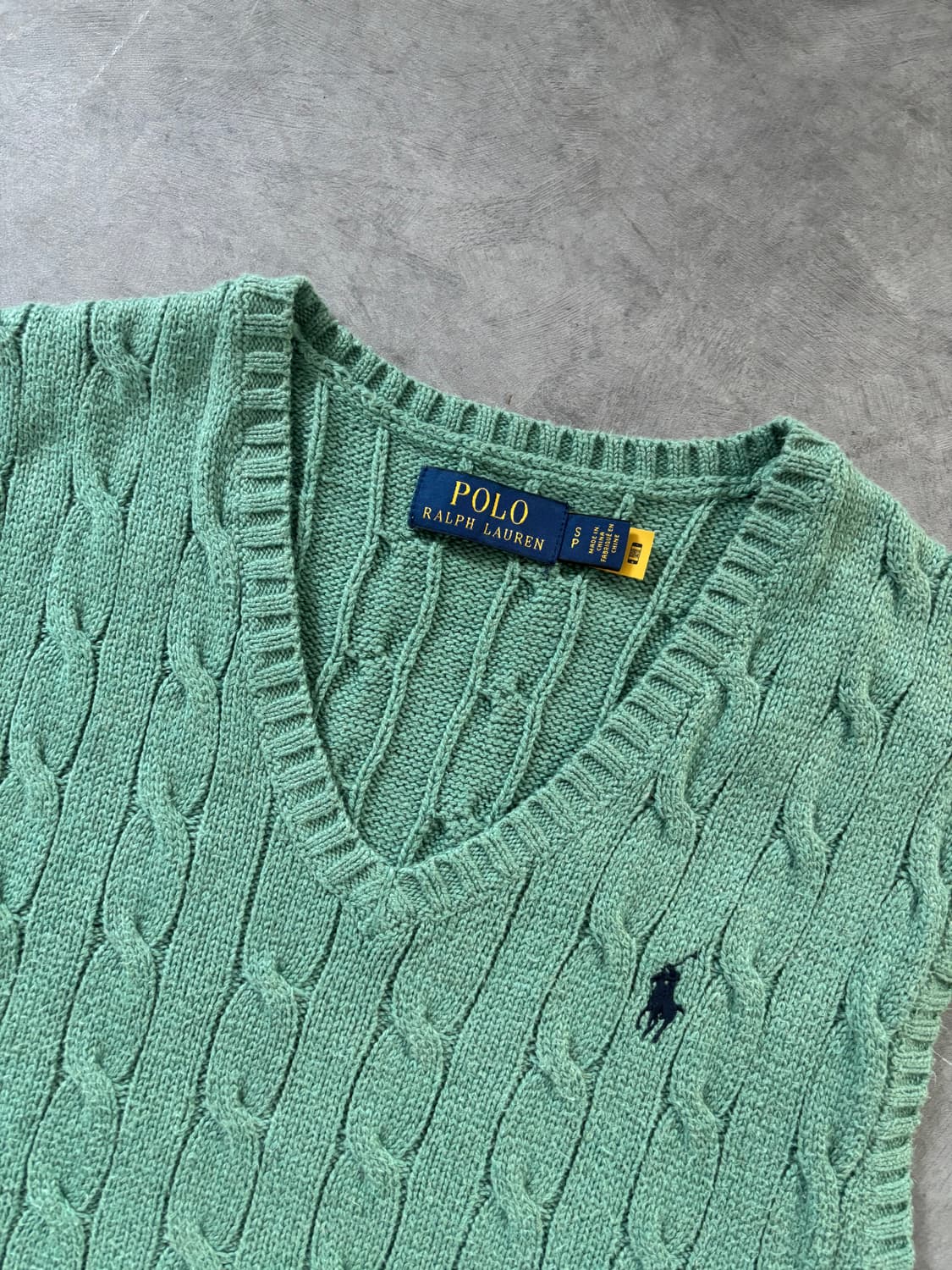 Polo 폴로 랄프로렌 신형라벨 민트컬러 니트 베스트 상품이미지4