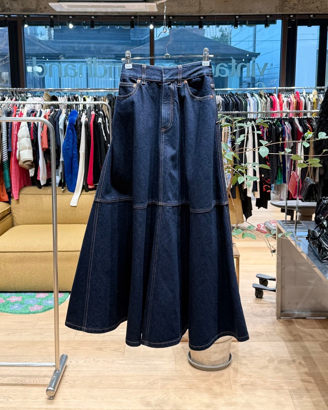 크리스찬 디올 데님 플레어 롱스커트  상품이미지1