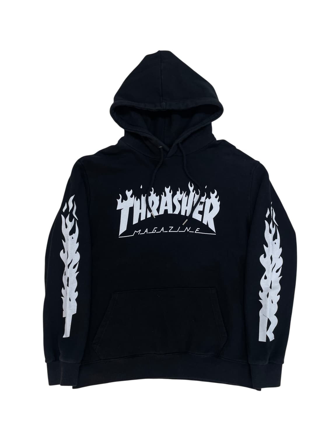 [L] 트래셔 재팬 슬리브 플레임 불꽃 후드 티셔츠  상품이미지1