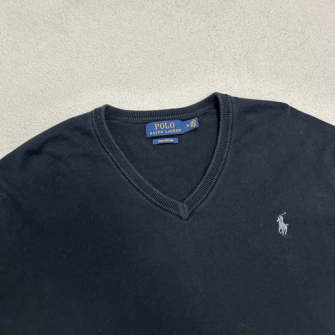 Polo Black V-neck Knit 상품이미지5