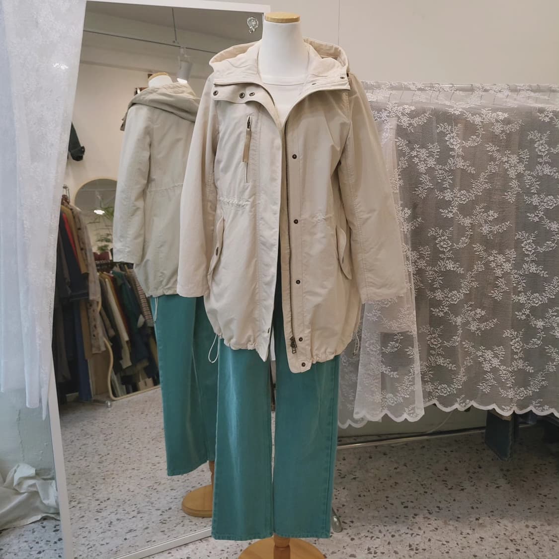 그린블루 빈티지워싱 데님팬츠 상품이미지8