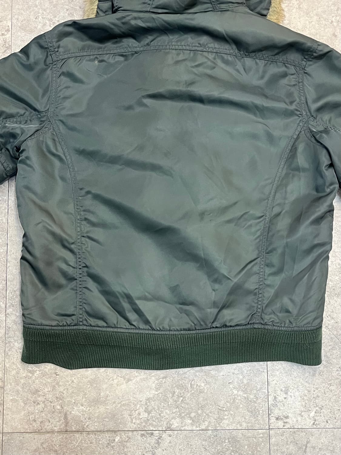 디젤 후드 퍼 봄버 자켓 카키 M #csz2360 상품이미지8