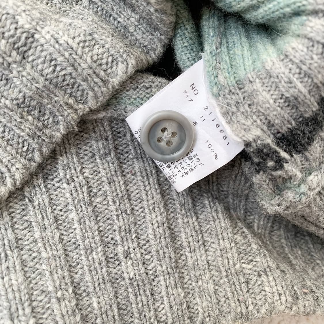 Eastboy 이스트보이 민트그린x그레이 울 후드 가디건 상품이미지3