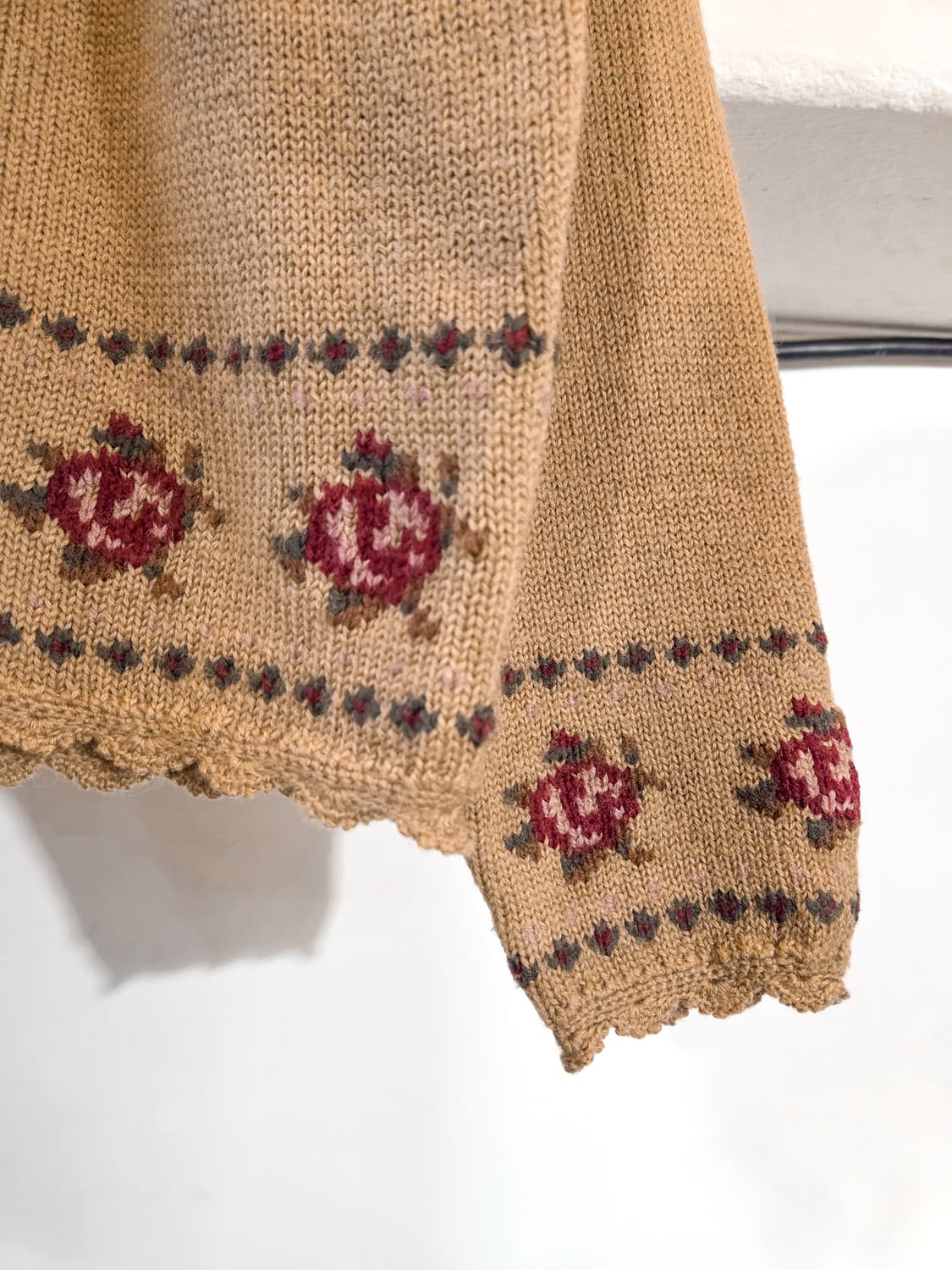 꽃 포인트 울 가디건 상품이미지4