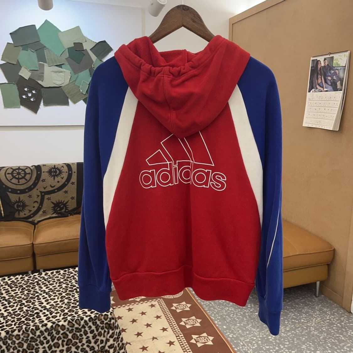 아디다스 올드스쿨 희귀 레트로 배색 후드집업 M C09121 상품이미지4