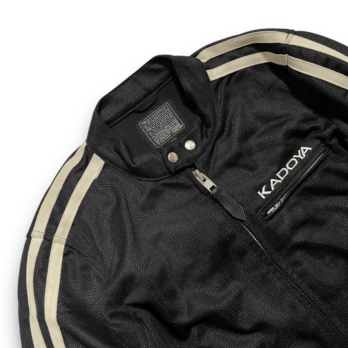 KADOYA 프로텍터 하이넥 메쉬 다크 슬림 바이커 자켓 상품이미지4