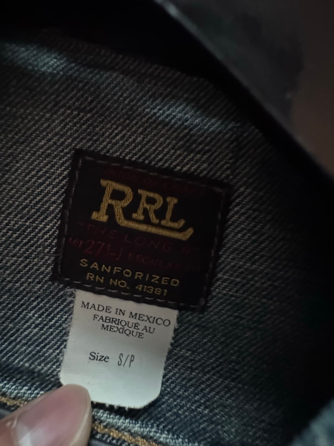 RRL 더블알엘 lot 271 S 사이즈 상품이미지2
