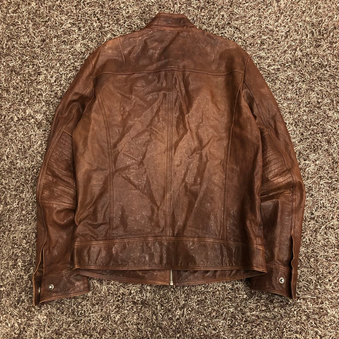 테이트 양가죽 브라운 레더 가죽 자켓 상품이미지4