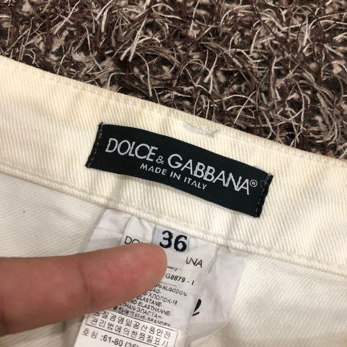 돌체엔가바나 여성 화이트 데님 팬츠 상품이미지9