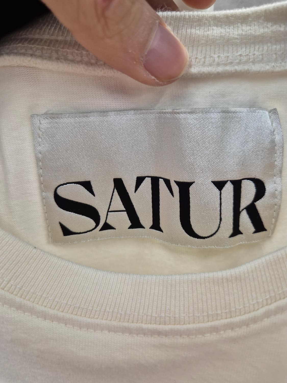 세터 SATUR 반팔 티셔츠 L 아이보리 상품이미지6