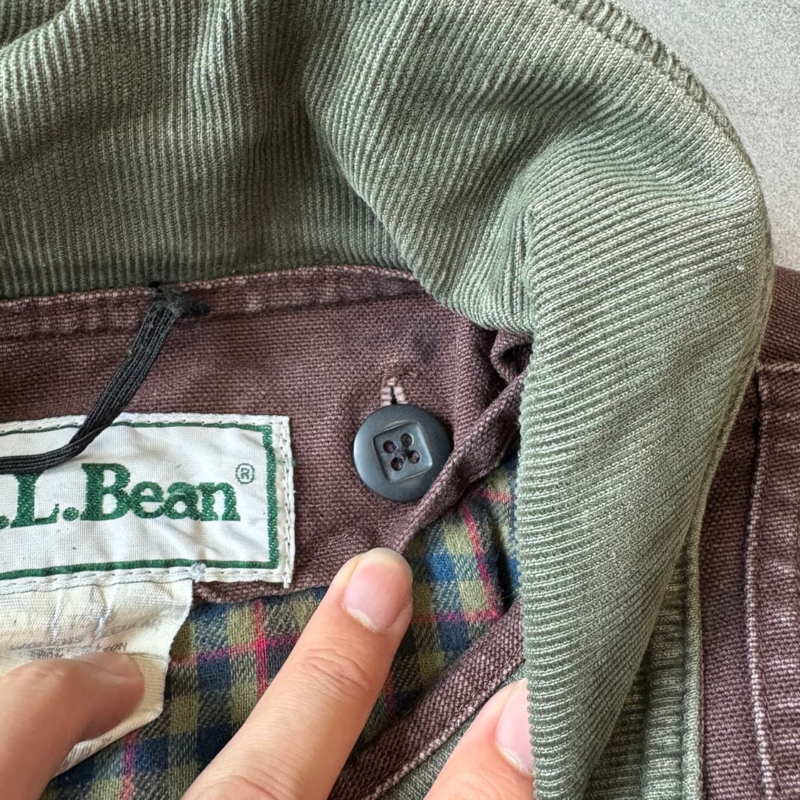90s 90년대 llbean 생산 엘엘빈 버건디 헌팅 자켓 상품이미지8
