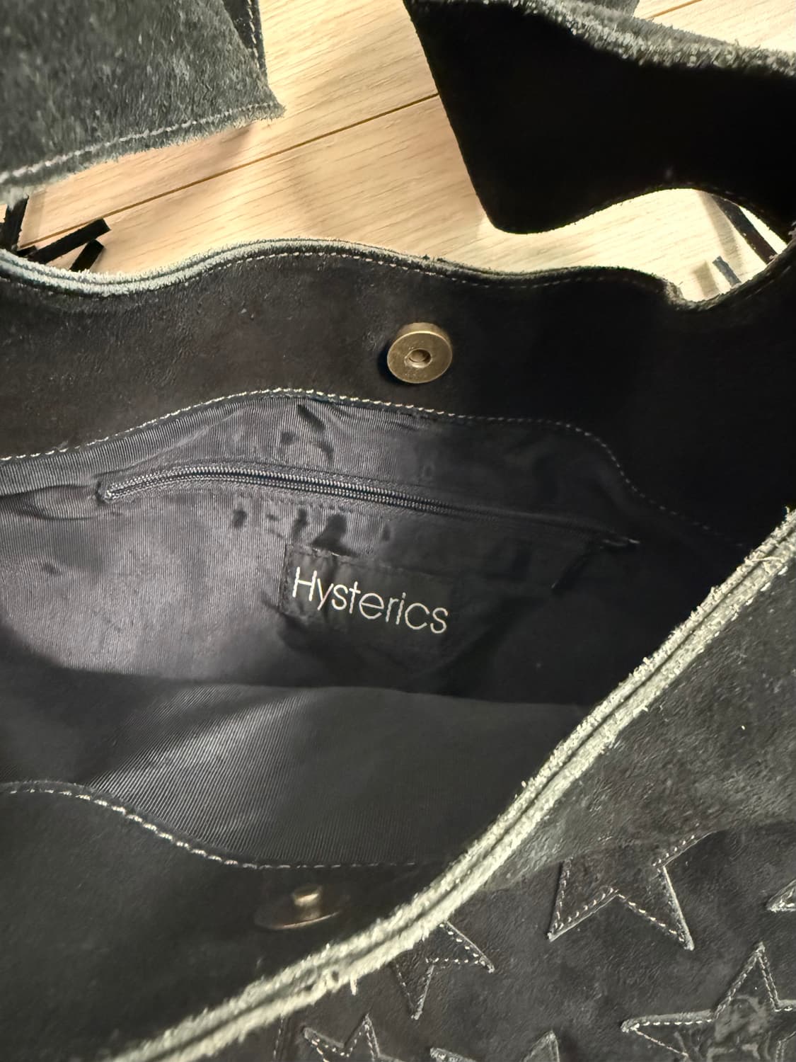 히스테릭글래머 블랙 스웨이드 프린지 크로스백 상품이미지7