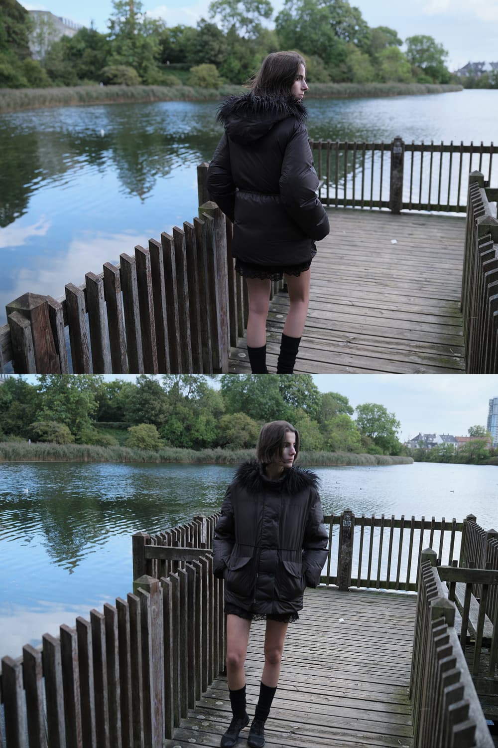 버뮬라 glossy half down 패딩 상품이미지4