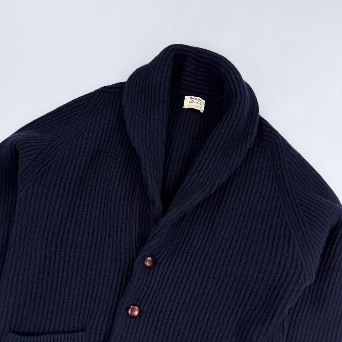 윌리엄로키 숄카라 가디건 네이비 상품이미지2