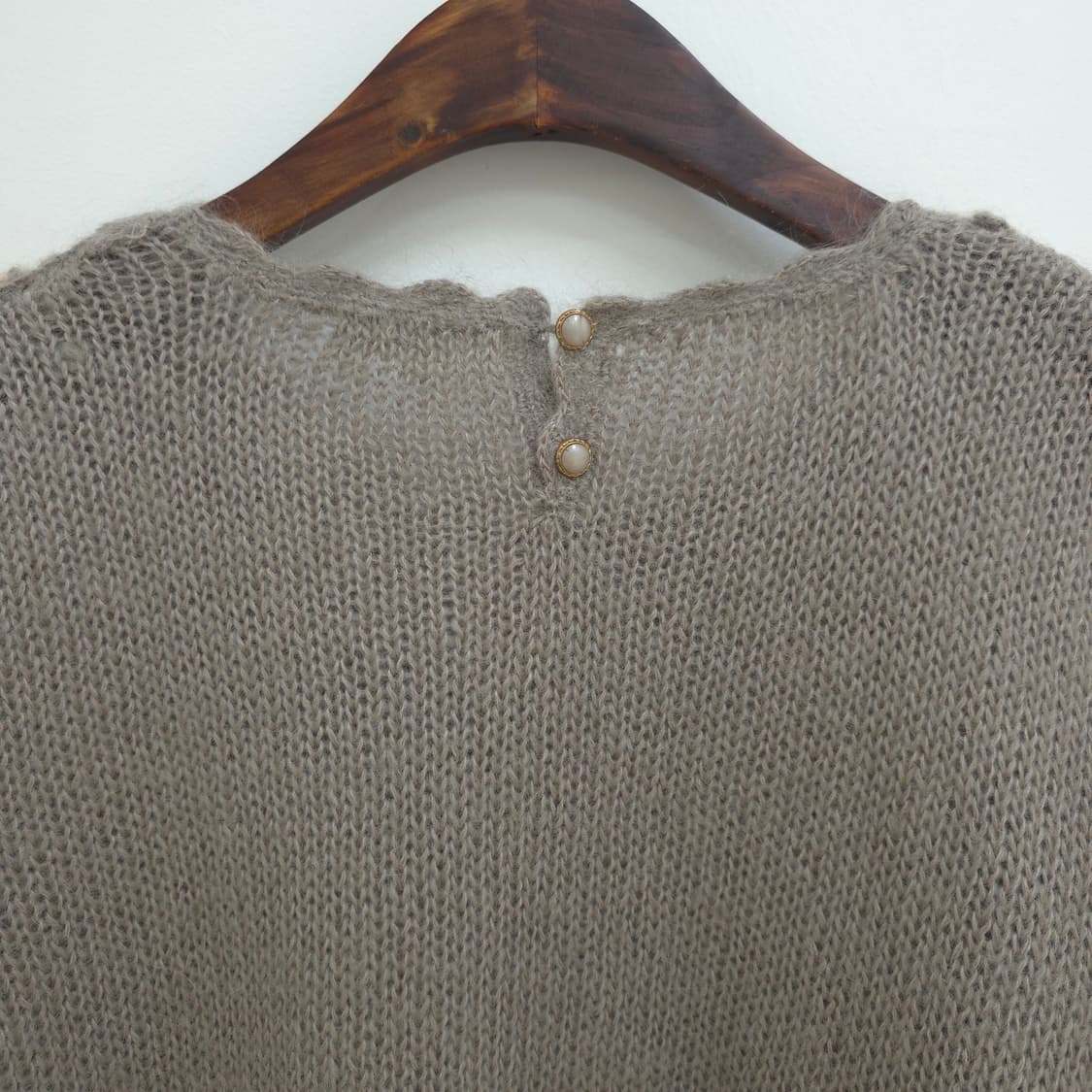 PAOLO VERDI 울혼방 플라워 크로셰 니트 상품이미지7