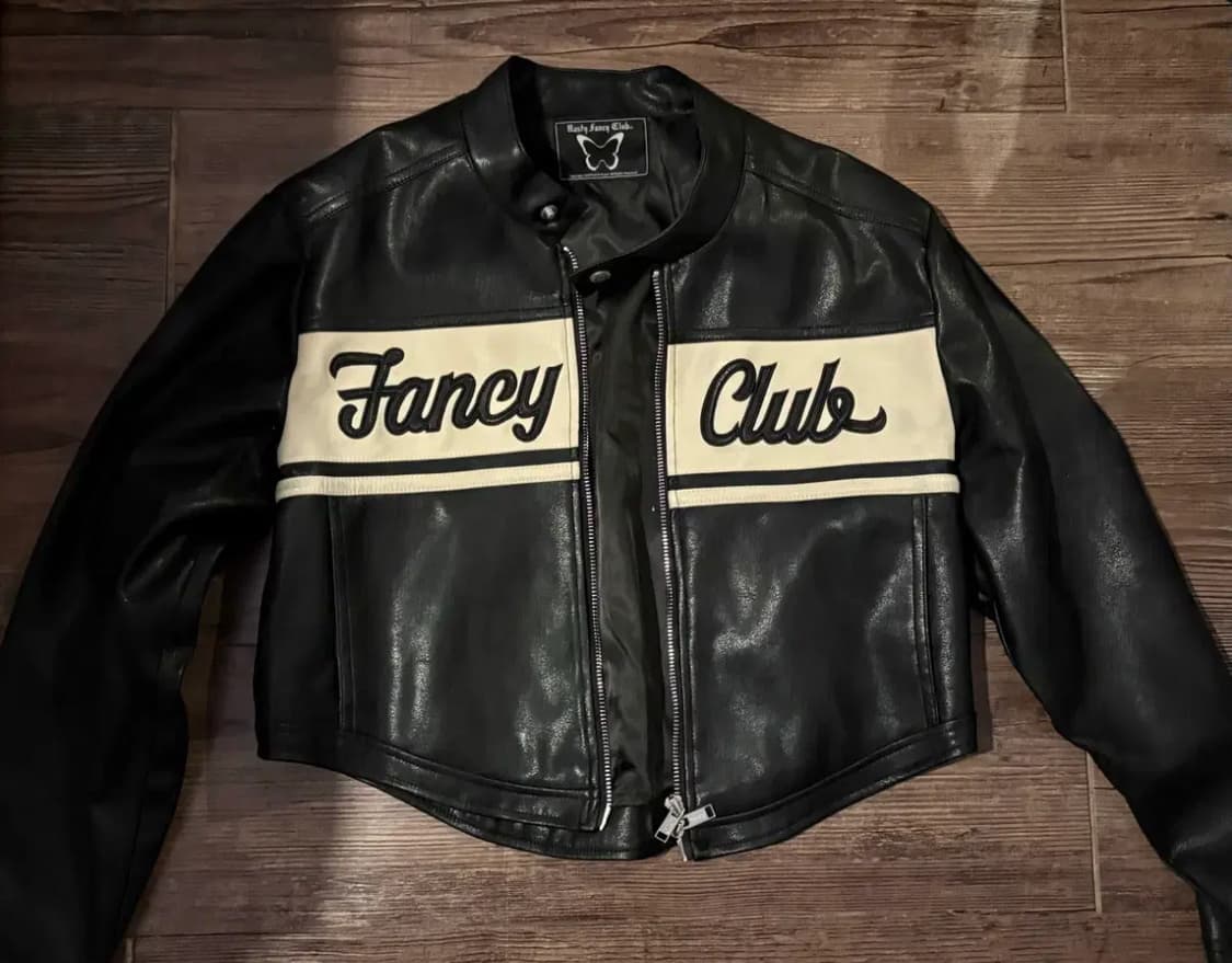 팬시클럽 바이크 크롭 레더 자켓 상품이미지1