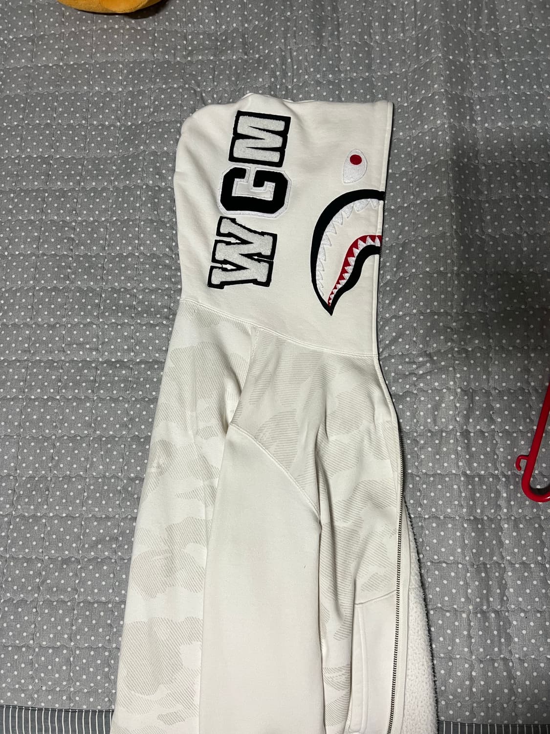 베이프 후드집업 샤크후드 화이트 L 상품이미지5