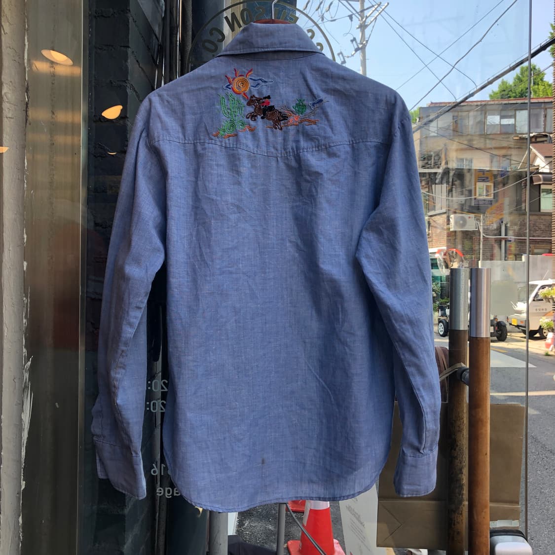 70s Vintage chambray shirt-M 상품이미지6