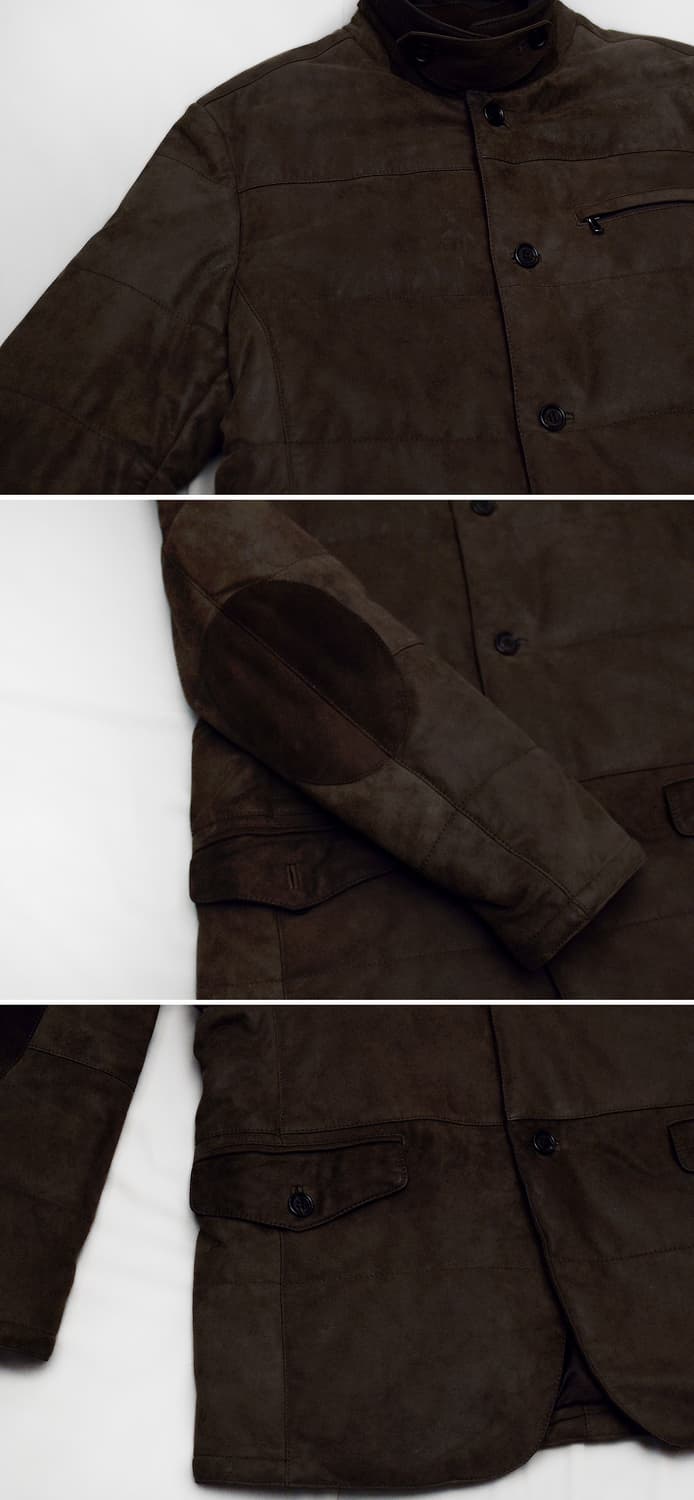 프랑코 페라로 이태리 양가죽 누벅레더 패딩 자켓 (100) 상품이미지7