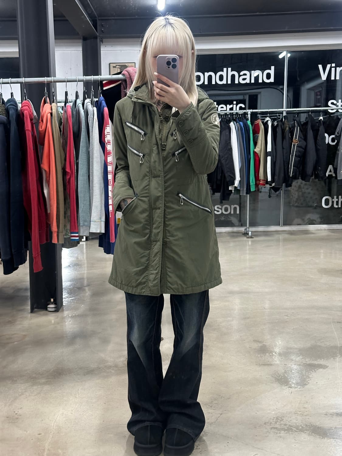 히스테릭 글래머 야상 지퍼 단추 자켓 상품이미지2