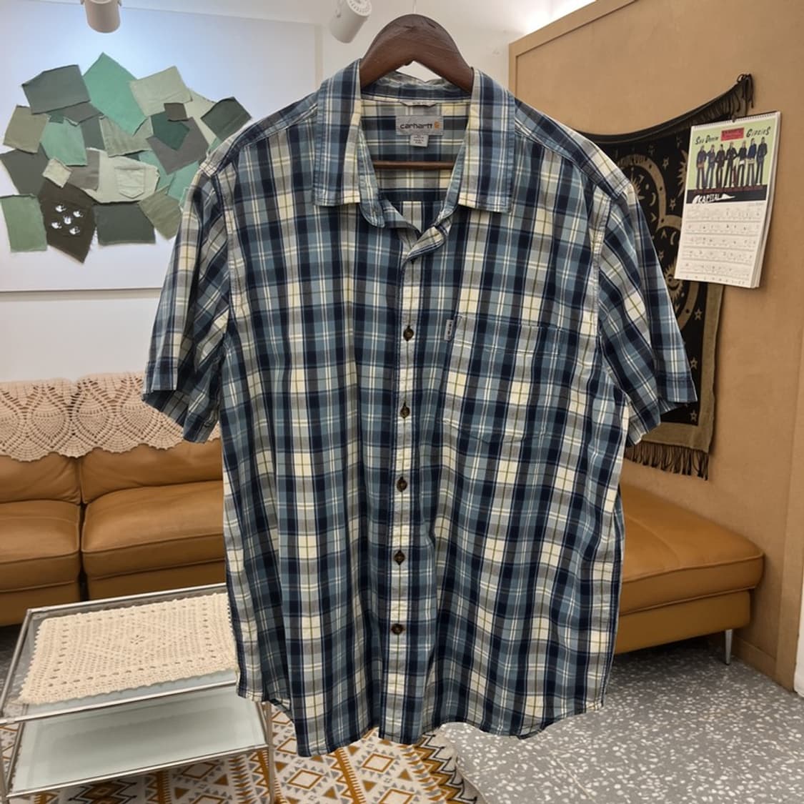 칼하트 컨트리 빈티지 플레이드 워크 체크 셔츠 XL C11100 상품이미지3