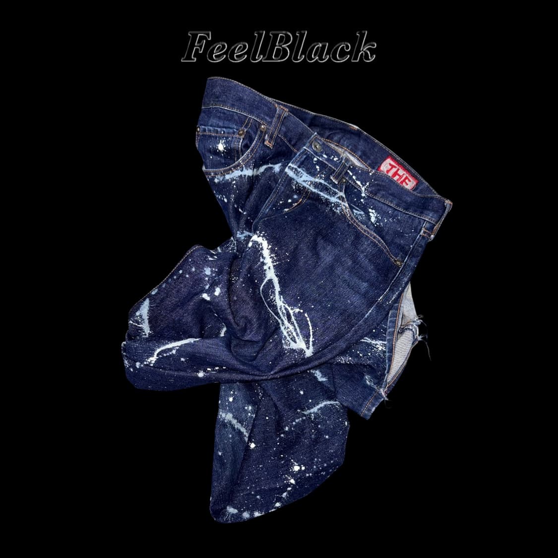 Splatter Paint Damaged Hem Denim 상품이미지6