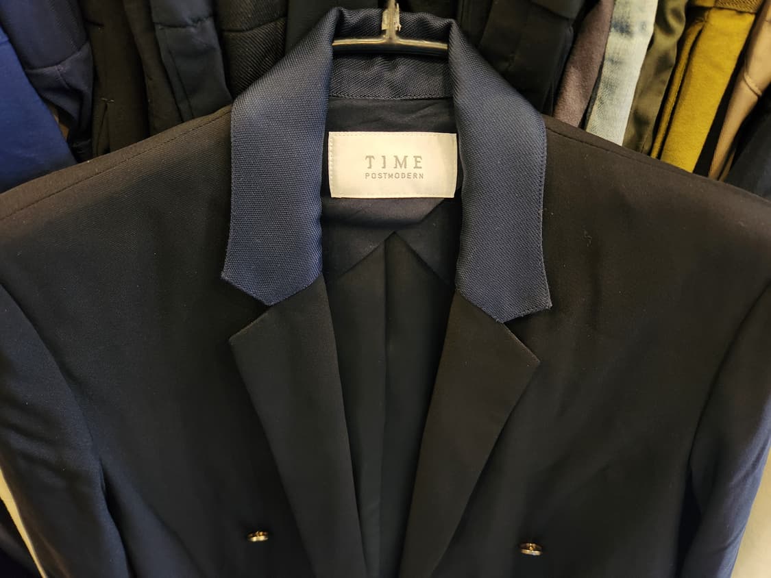 타임 블랙 더블 버튼 자켓 상품이미지2