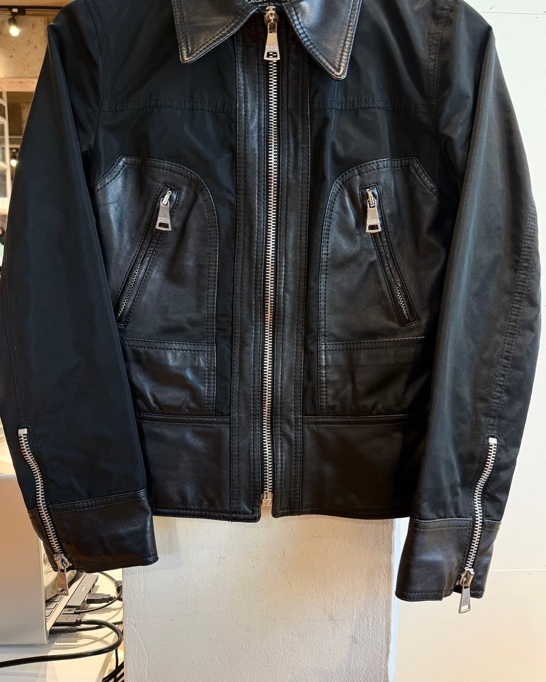 돌체앤가바나 블랙 쉽스킨 레더 자켓  상품이미지6
