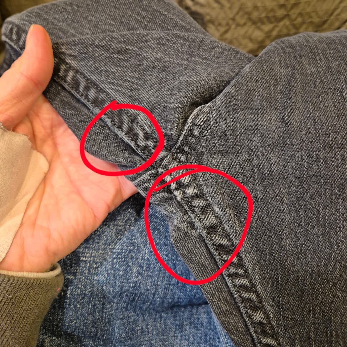 32인치 리바이스 흑청 슬림핏 워싱청바지  상품이미지7