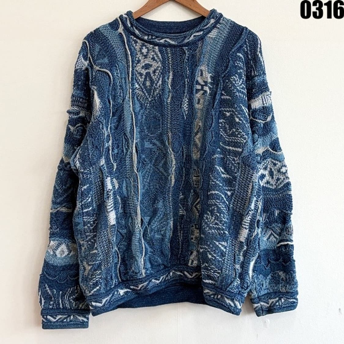 쿠지 케이블 니트 스웨터 L 0316  상품이미지1