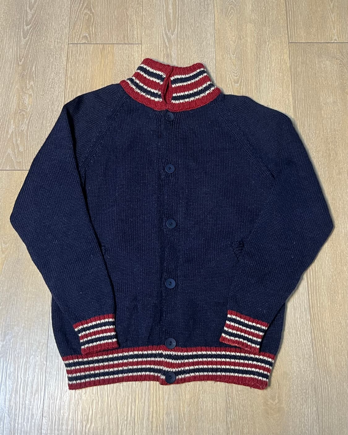 네이비 니트 가디건 상품이미지1