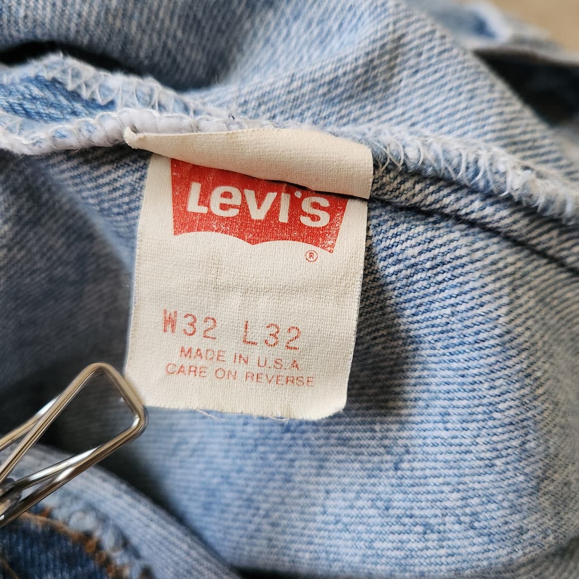 80s 빈티지 USA Levi's 리바이스 501 중청 W32 L32 상품이미지7